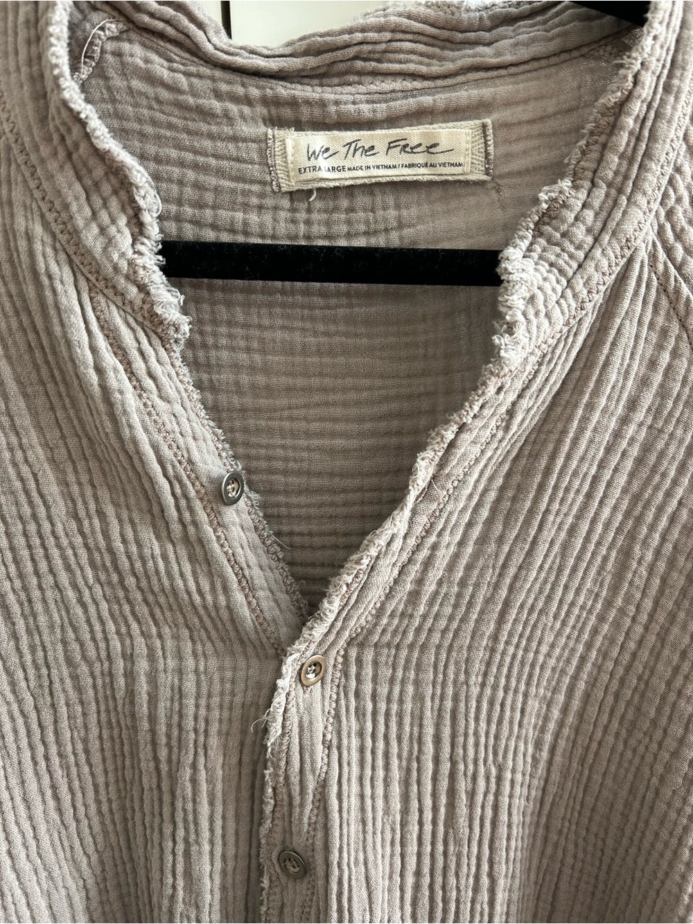 NWOT We the Free Summer Daydream Button Down - Beige - Picture 4 of 4
